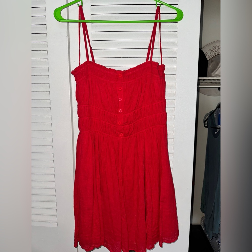 Aeropostale Red Flowy mini sun dress